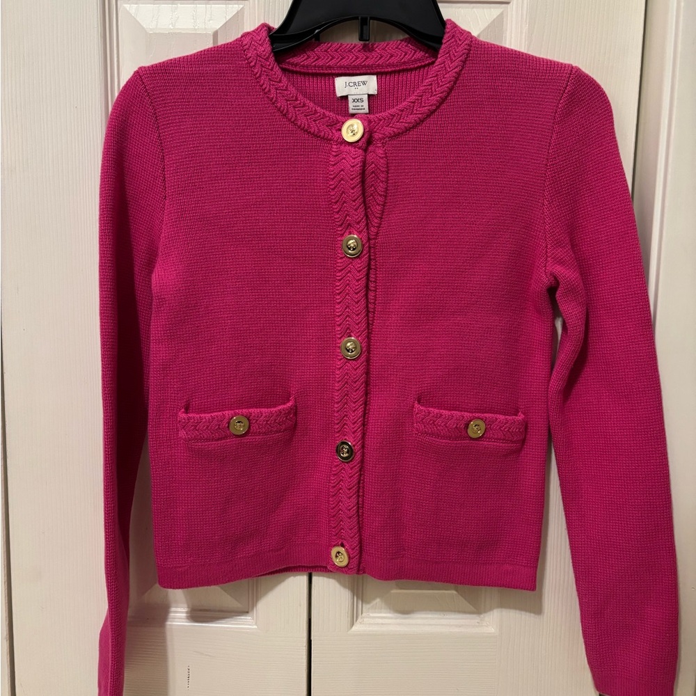 J. Crew Fuchsia Cardigan